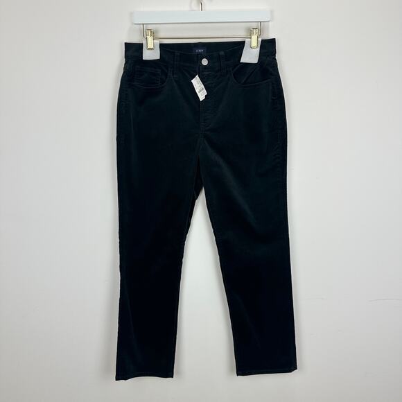 J.Crew Petite Corduroy Full Length Essential Straight Pant Black US 29 P NWT - Picture 5 of 12